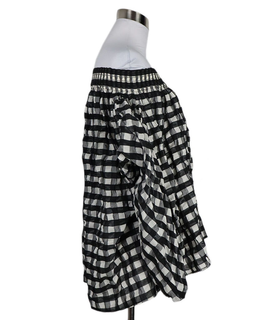 Alaia B&W Check Print Blouse 1