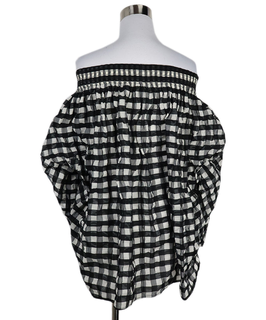 Alaia B&W Check Print Blouse 2