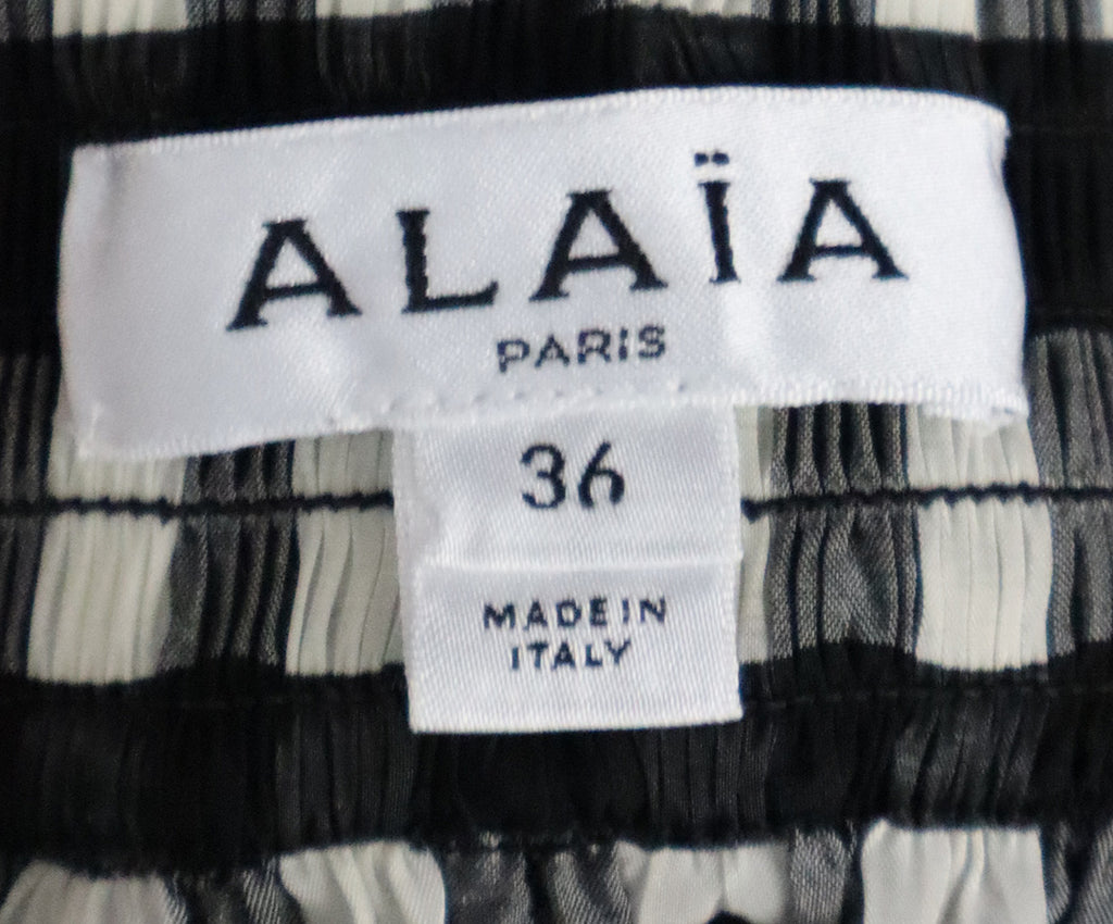 Alaia B&W Check Print Blouse 3