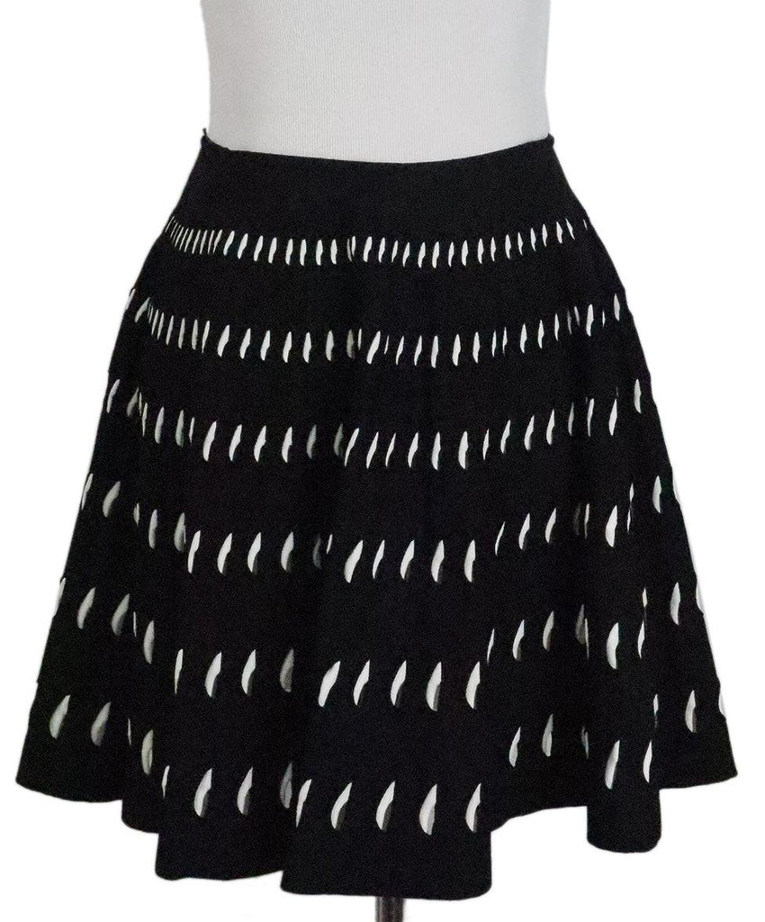 Alaia Black & White Spandex Skirt sz 0 - Michael's Consignment NYC