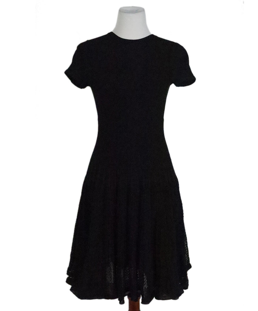 Alaia Black Pleated Dress 