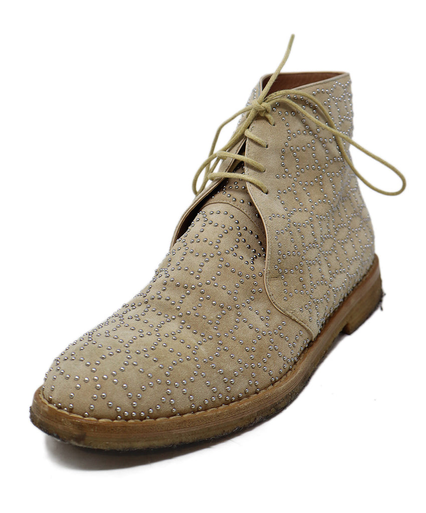 Alaia Beige Suede Studded Booties 