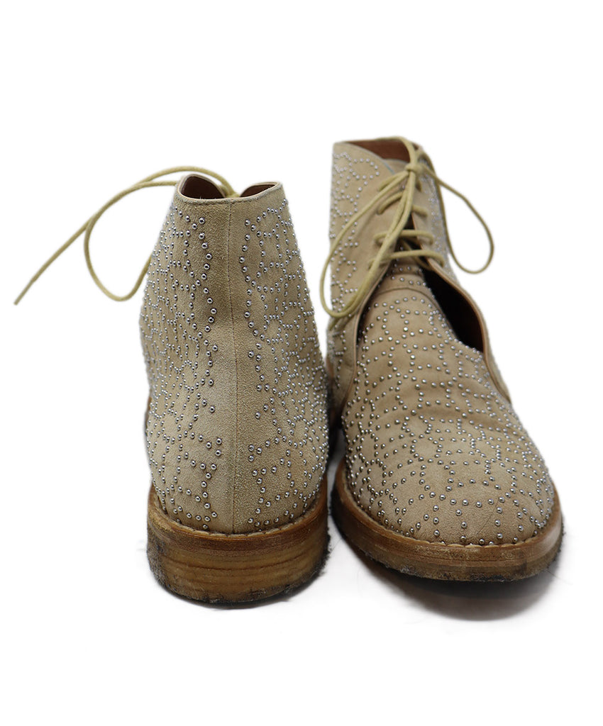 Alaia Beige Suede Studded Booties 2