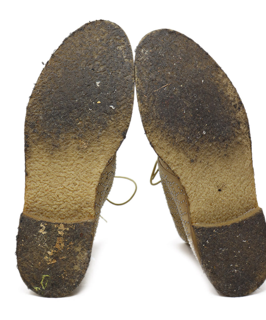 Alaia Beige Suede Studded Booties 4