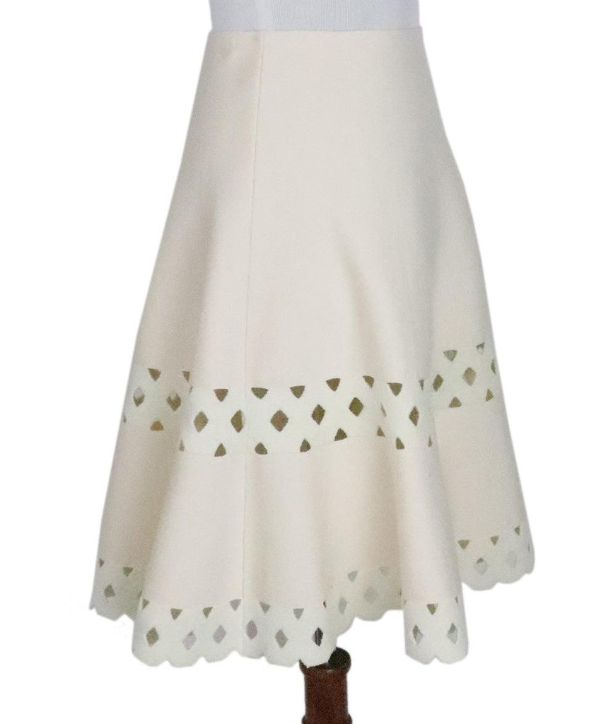 Alaia Cream Wool Polyamide Skirt sz 4 - Michael's Consignment NYC