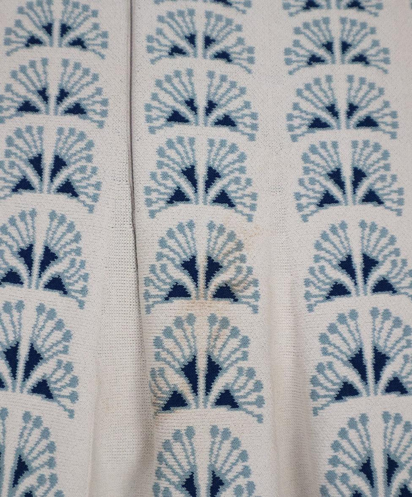 Alaia Cream & Blue Print Skirt 5