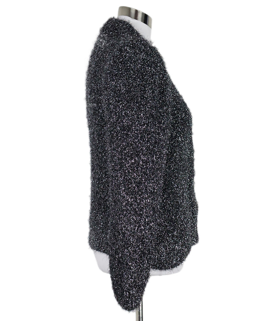 Alberta Ferretti Silver Lurex Cardigan 1