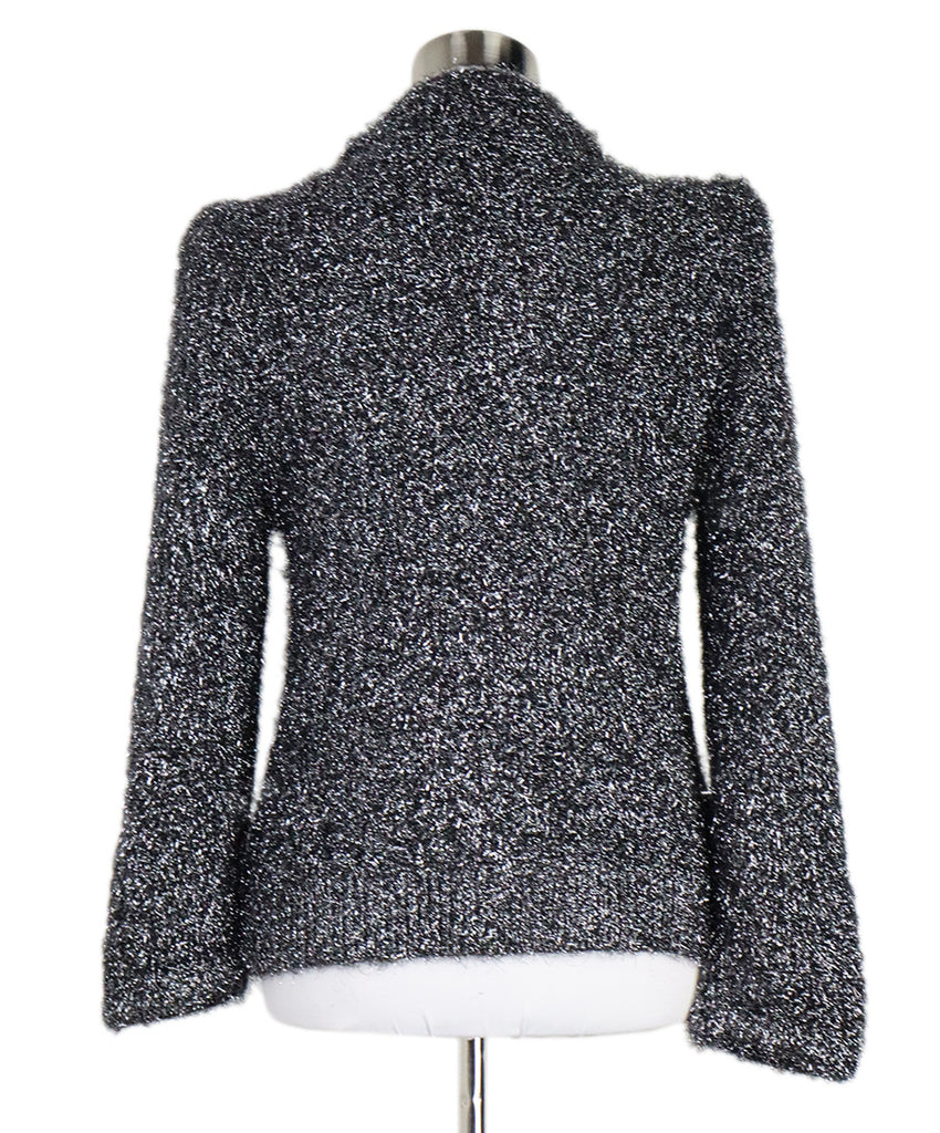 Alberta Ferretti Silver Lurex Cardigan 2