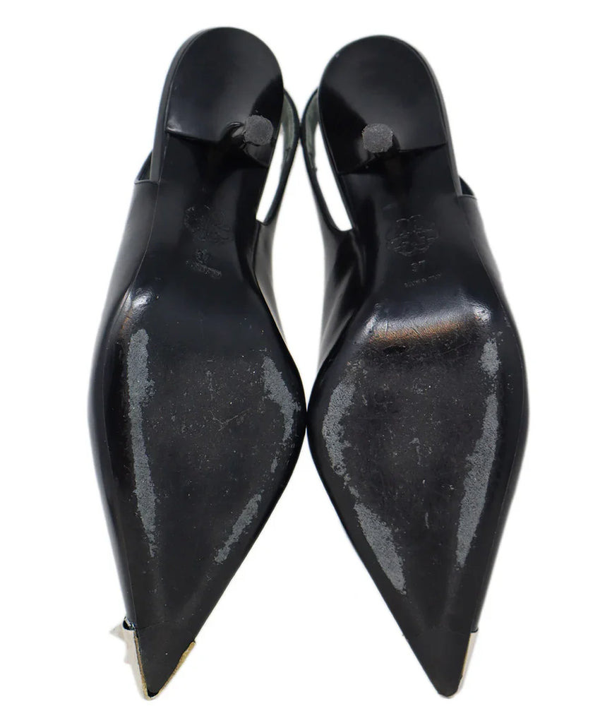 Alexander McQueen Black & Silver Spike Heels sz 7 - Michael's Consignment NYC