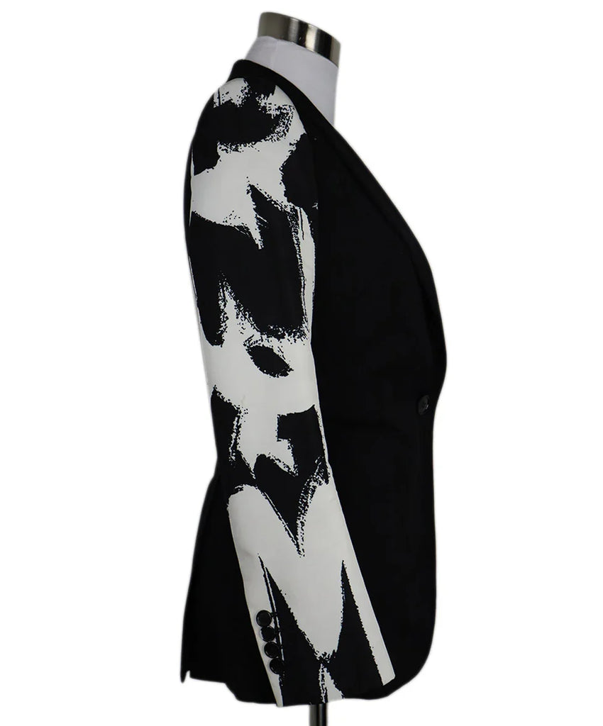 Alexander McQueen B&W Wool Blazer sz 0 - Michael's Consignment NYC