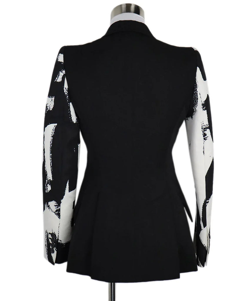 Alexander McQueen B&W Wool Blazer sz 0 - Michael's Consignment NYC