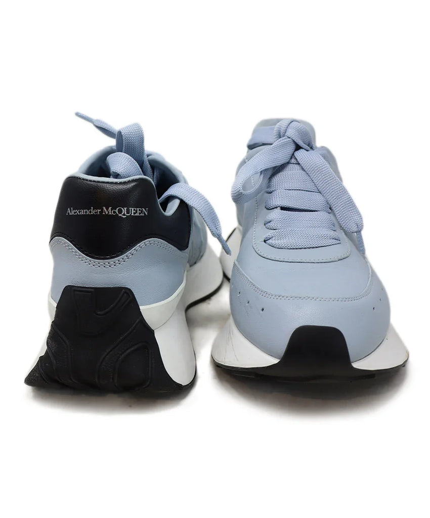 Alexander McQueen Blue & Black Leather Platform Sneakers sz 7 - Michael's Consignment NYC