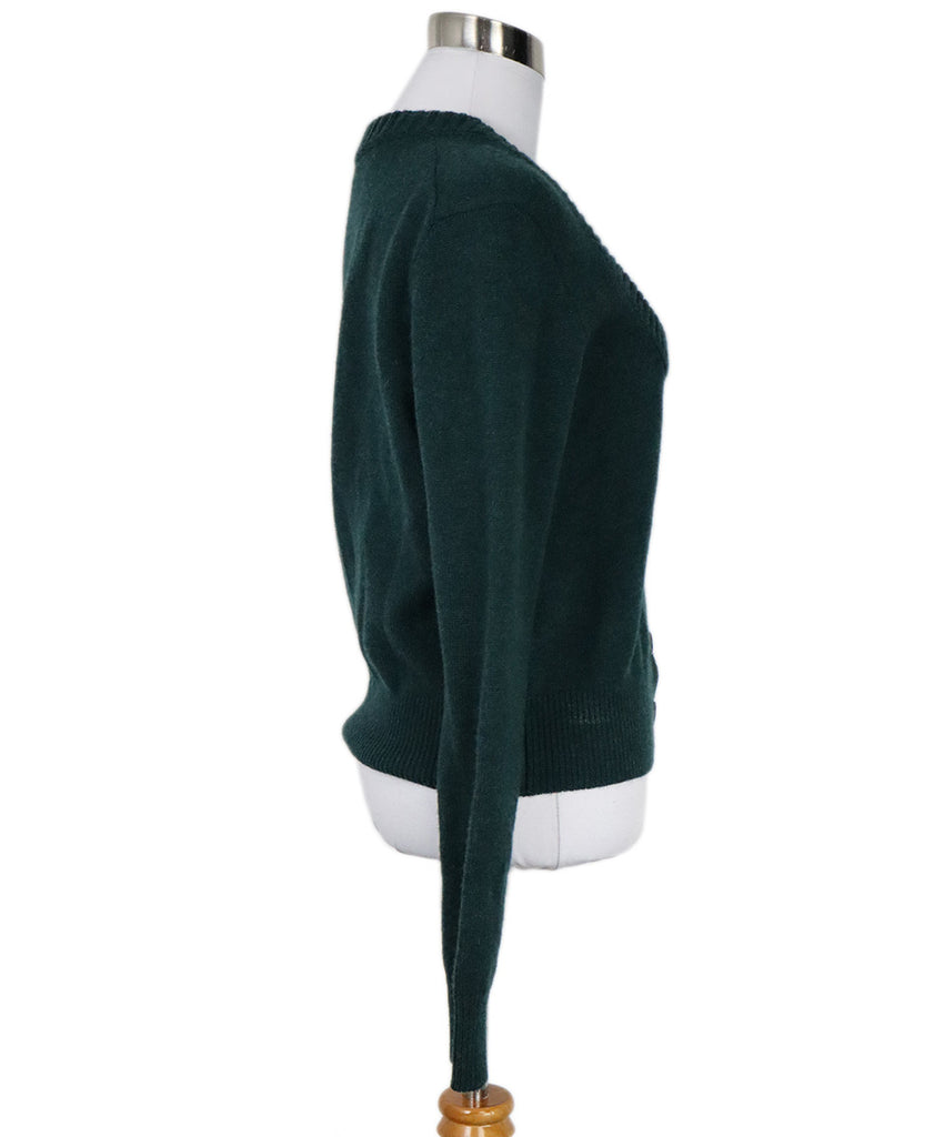 Alexander McQueen Green Cashmere Cardigan 1