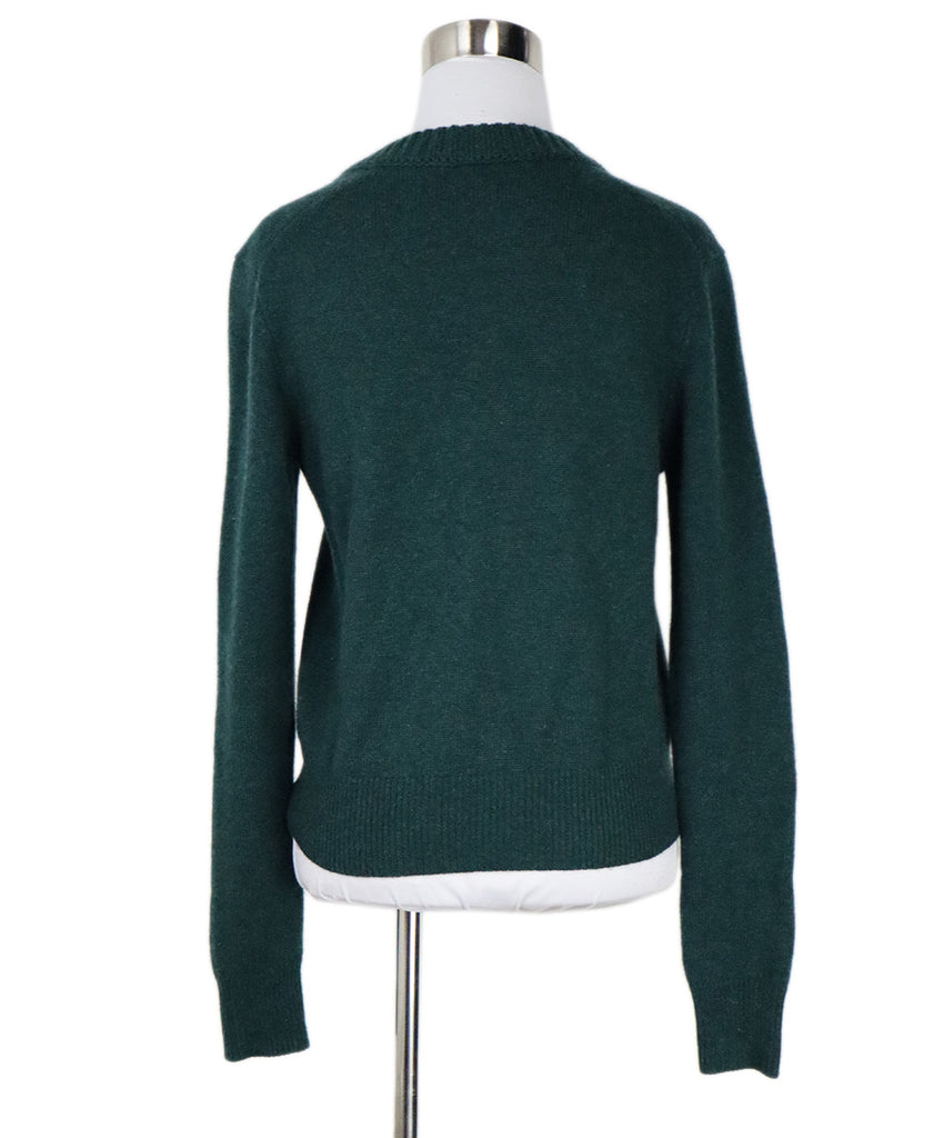 Alexander McQueen Green Cashmere Cardigan 2