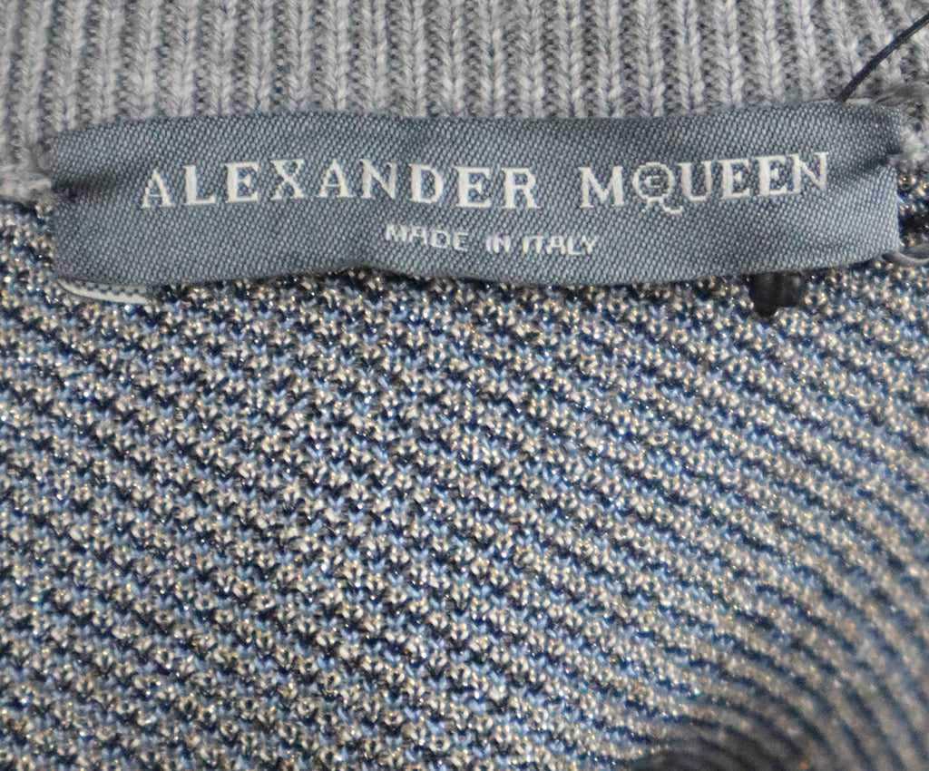 Alexander McQueen Grey Butterfly Print Sweater 3
