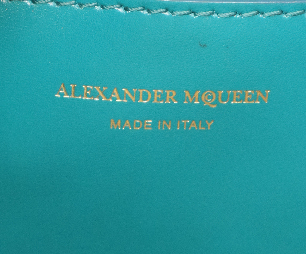 Alexander McQueen Turquoise Leather Tote 8