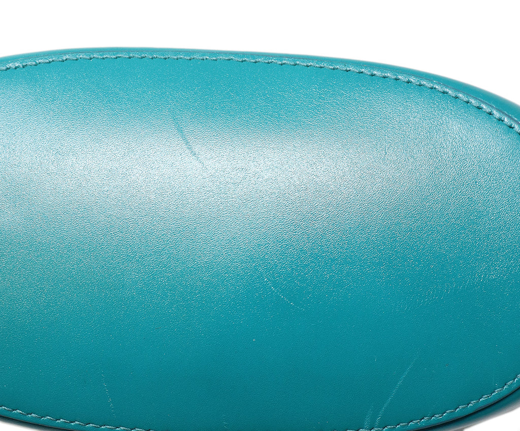 Alexander McQueen Turquoise Leather Tote 7