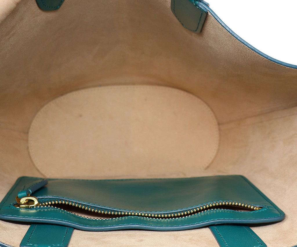 Alexander McQueen Turquoise Leather Tote 5
