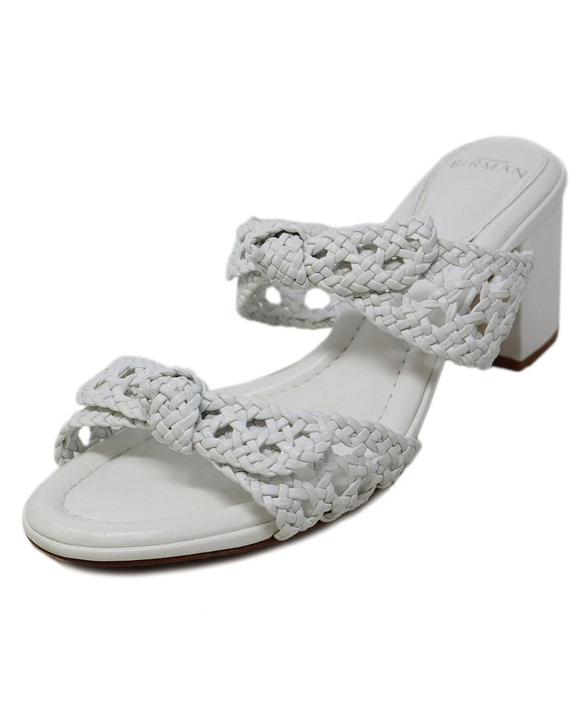 Alexandre Birman White Woven Leather Sandals 