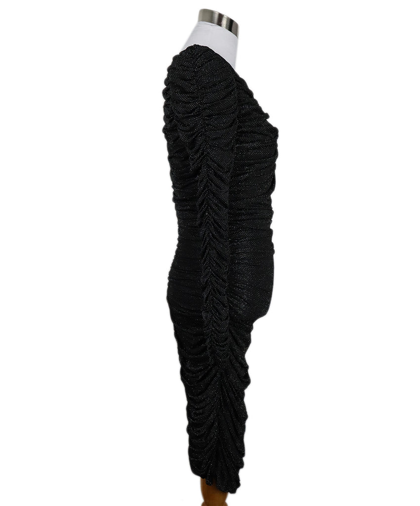 Alexandre Vauthier Black & Silver Ruched Dress 1