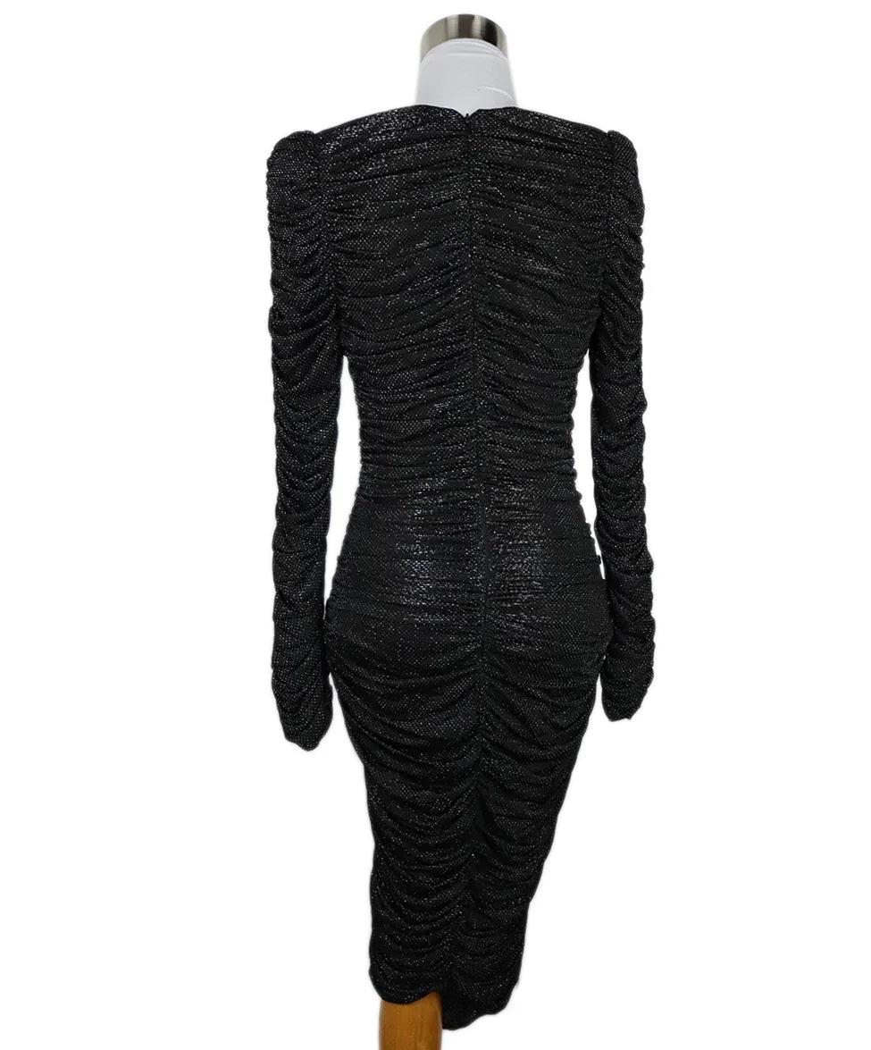 Alexandre Vauthier Black & Silver Ruched Dress sz 0 Alexandre Vauthier Black & Silver Ruched Dress sz 0
