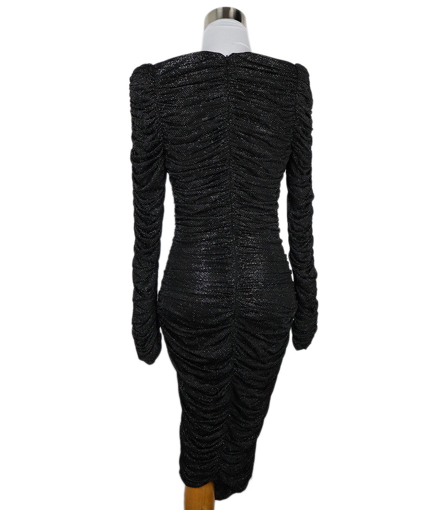 Alexandre Vauthier Black & Silver Ruched Dress 2