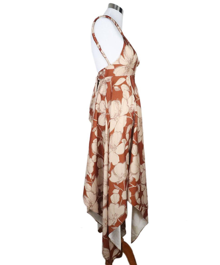 Alexis Rust & Beige Floral Dress sz 2 - Michael's Consignment NYC