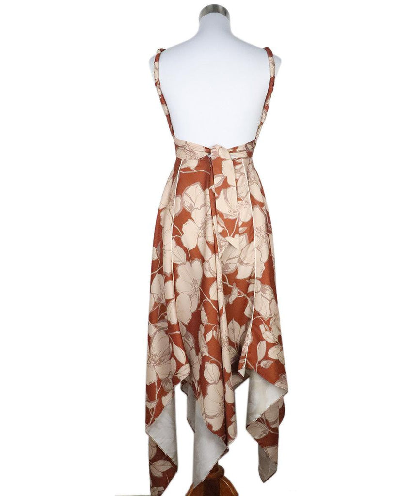 Alexis Rust & Beige Floral Dress sz 2 - Michael's Consignment NYC