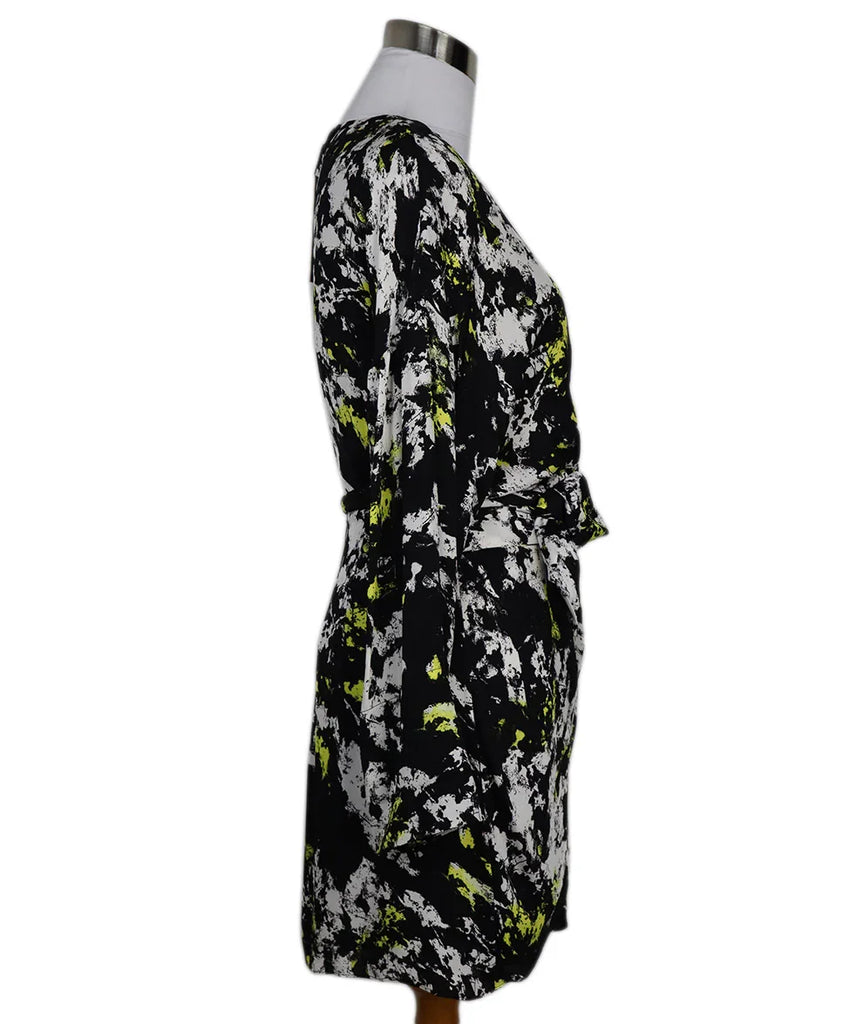 Alice + Olivia B&W Yellow Print Dress sz 4 - Michael's Consignment NYC