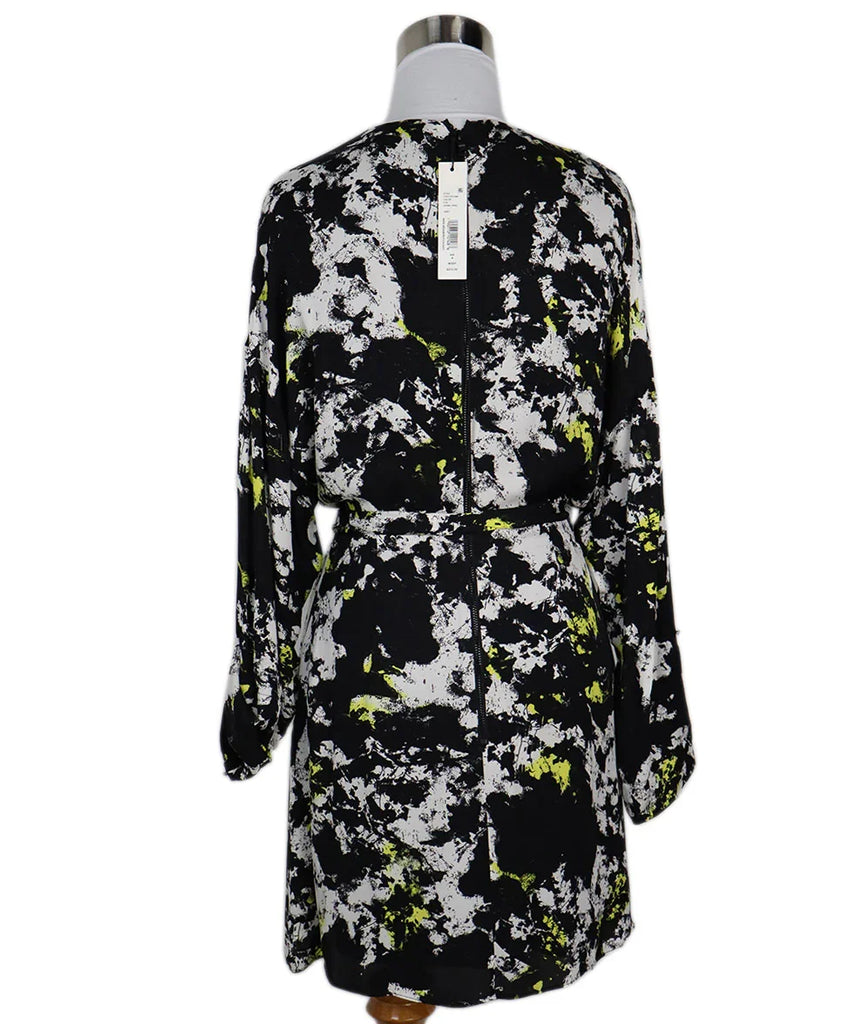 Alice + Olivia B&W Yellow Print Dress sz 4 - Michael's Consignment NYC