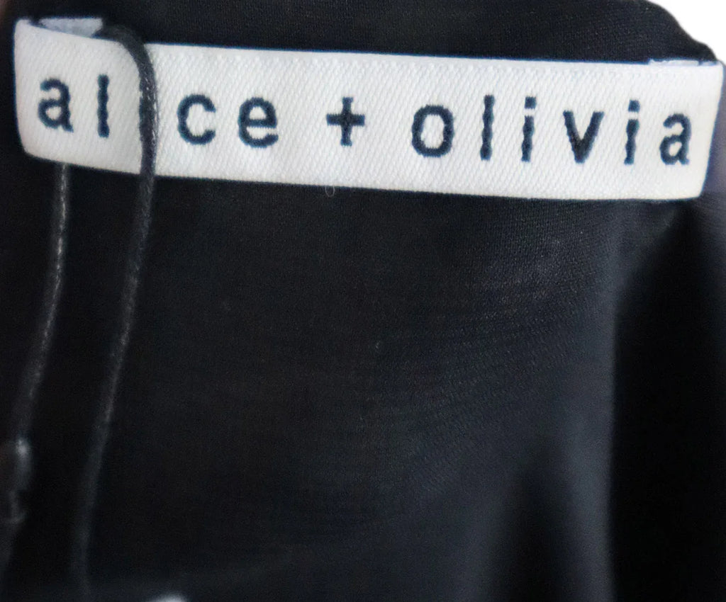 Alice + Olivia B&W Yellow Print Dress sz 4 - Michael's Consignment NYC