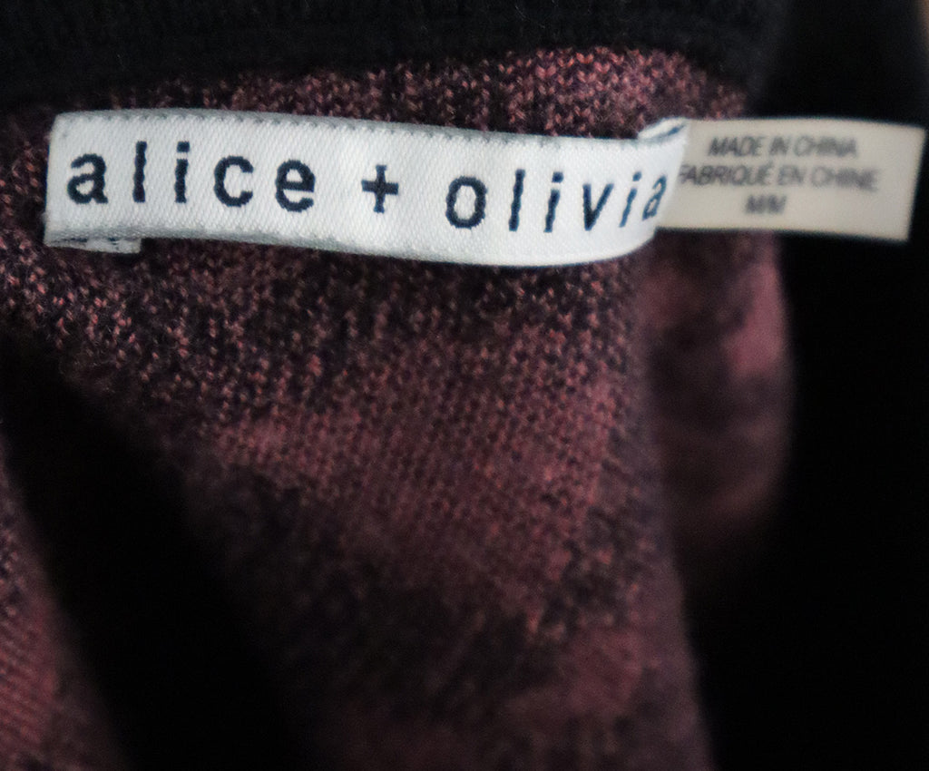 Alice + Olivia Black & Pink Leopard Print Wool Sweater 3