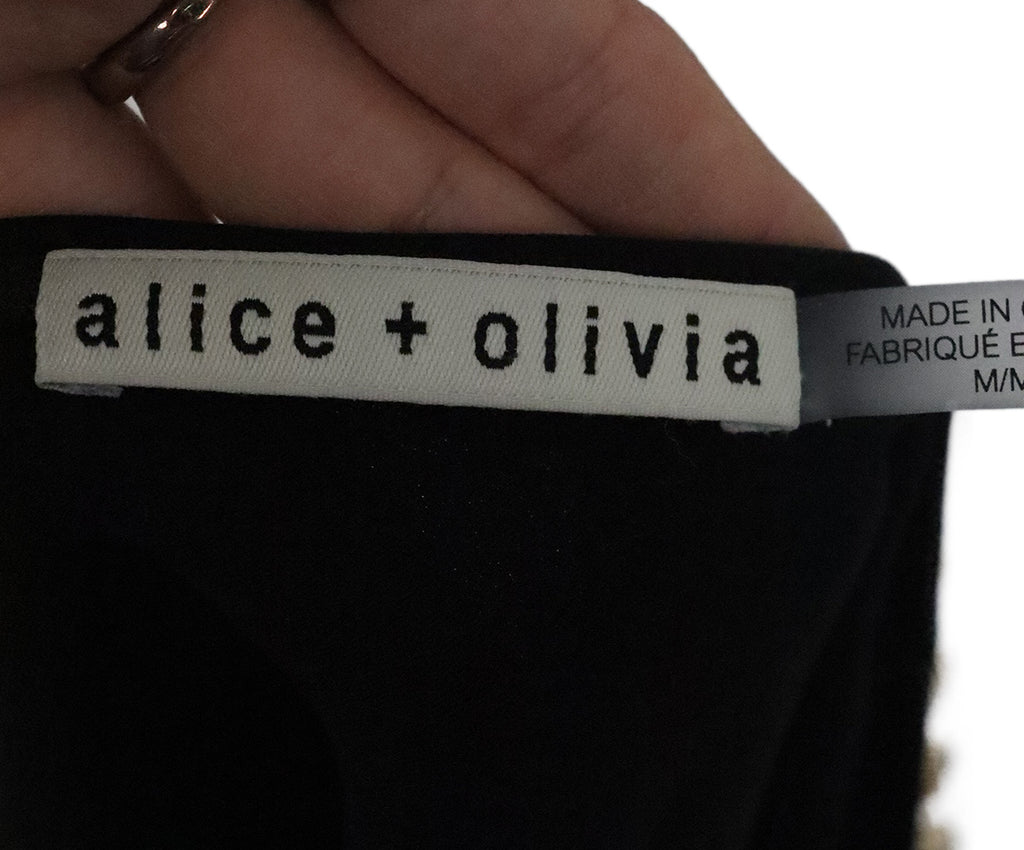 Alice + Olivia Black Triacetate Top 3
