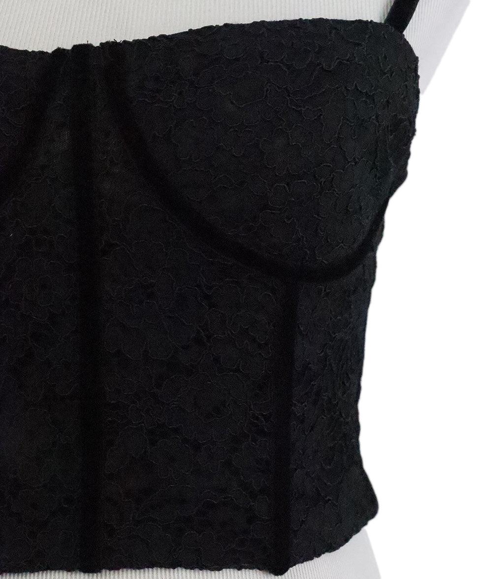 Alice + Olivia Black Lace & Velvet Bustier Top sz 0 – Michael's Consignment  NYC