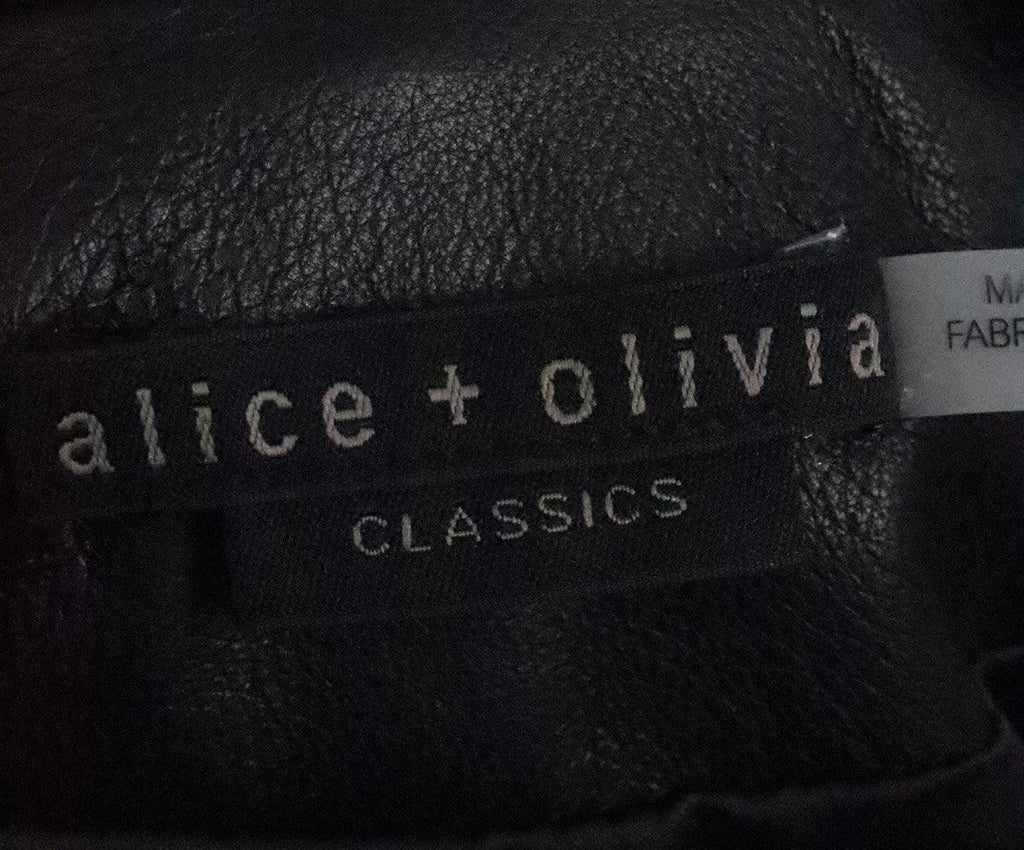 Alice + Olivia Black Lambskin Jacket sz 2 - Michael's Consignment NYC