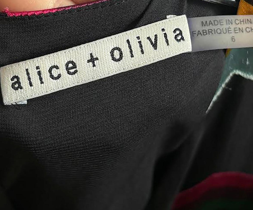 Alice + Olivia Multicolor Silk Dress sz 6 - Michael's Consignment NYC