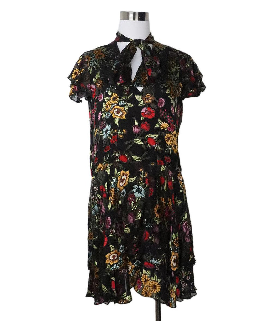 Alice + Olivia Black Floral Dress sz 2 - Michael's Consignment NYC