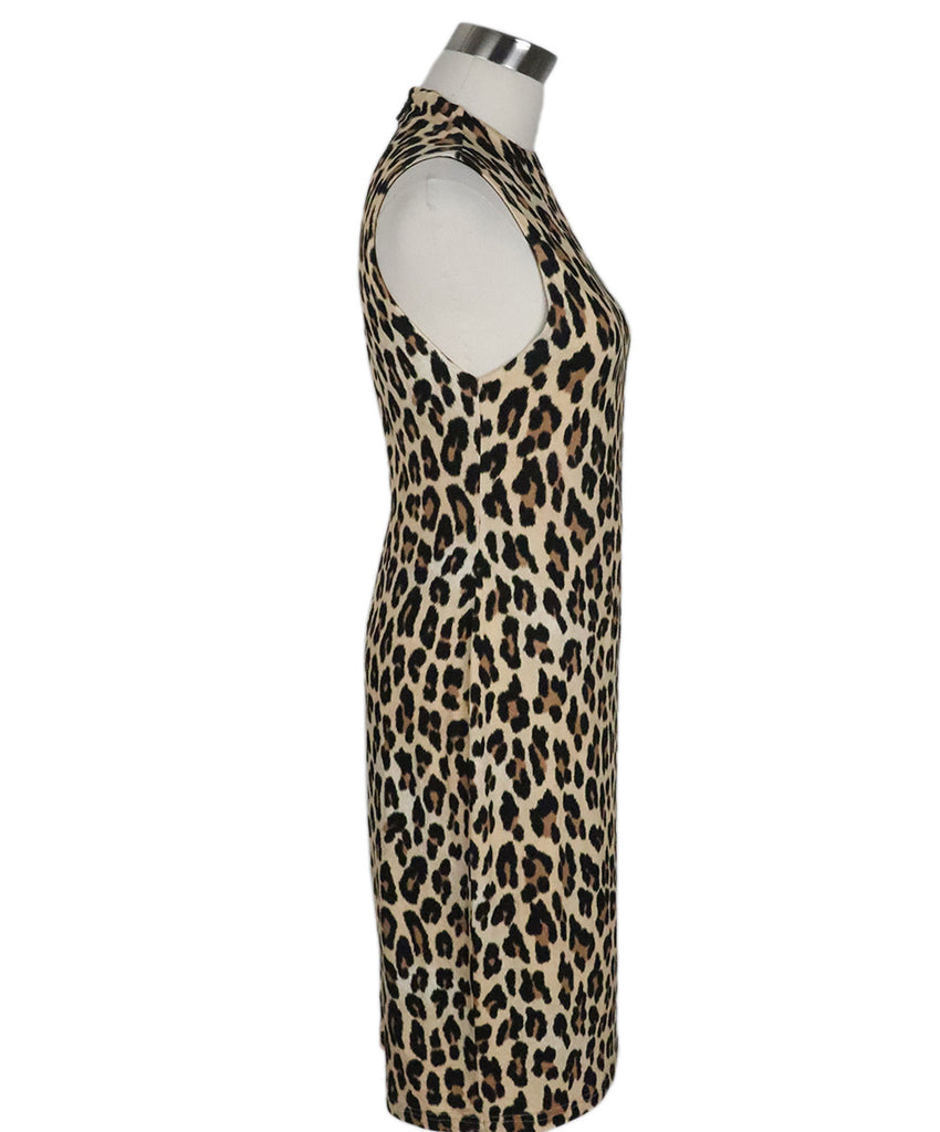 Alice + Olivia Brown Leopard Print Cotton Spandex Dress 1