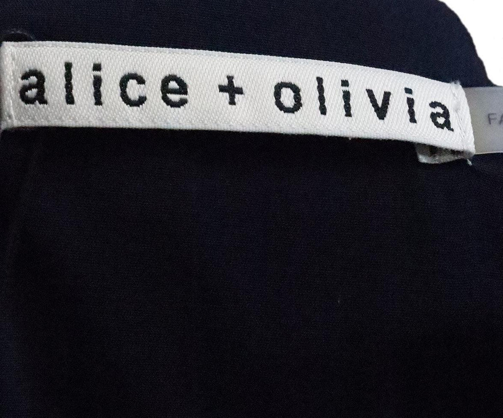 Alice + Olivia Navy Silk Dress sz 6 - Michael's Consignment NYC