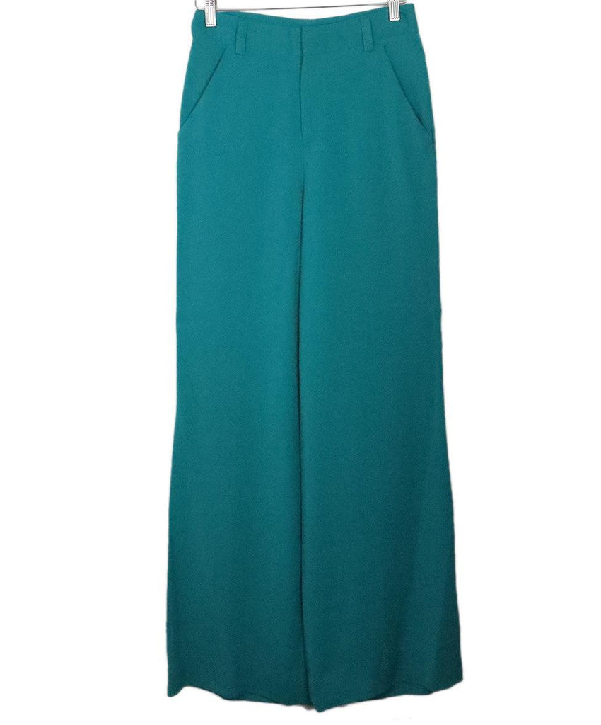 Alice + Olivia Teal Wool Pants sz 4 - Michael's Consignment NYC