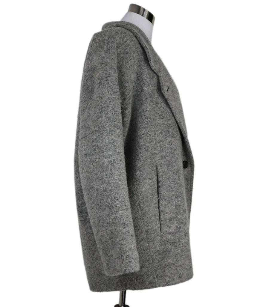 AllSaints Grey Wool Short Coat sz 12 - Michael's Consignment NYC