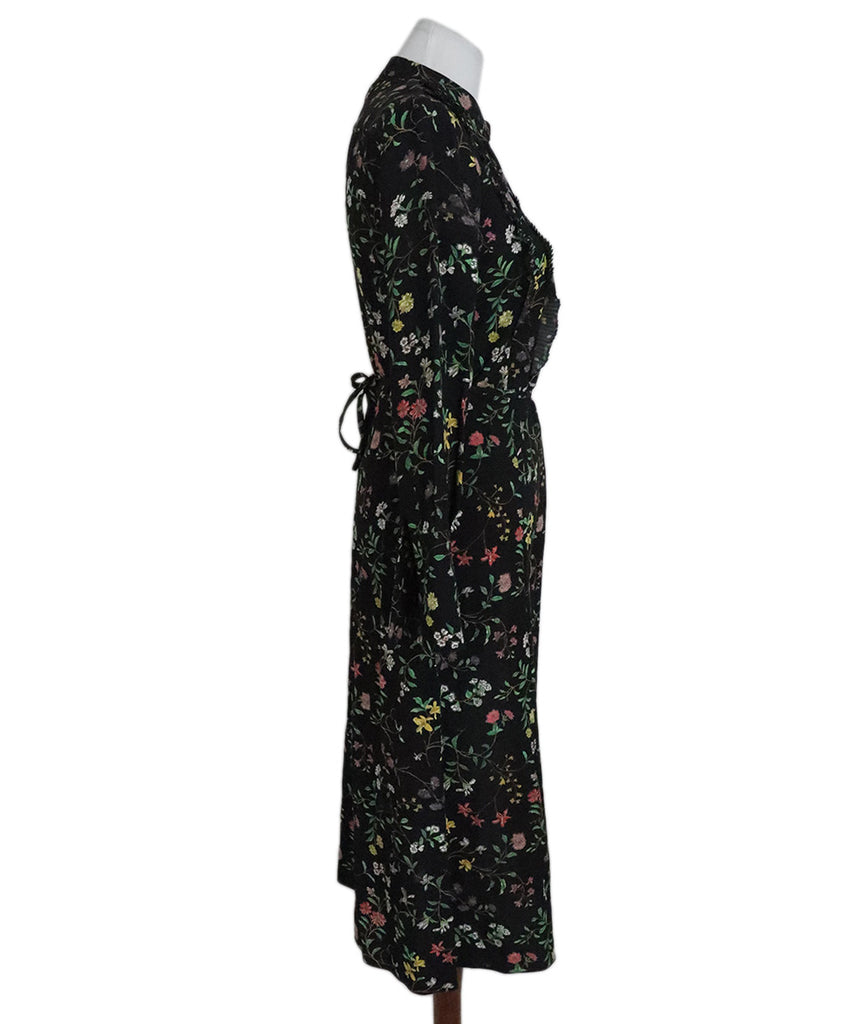 Altuzarra Black Floral Silk Dress 1