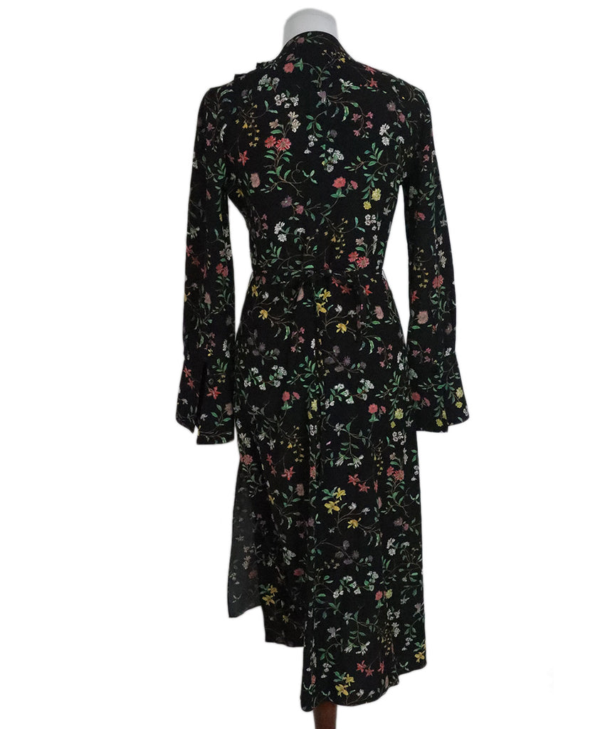 Altuzarra Black Floral Silk Dress 2