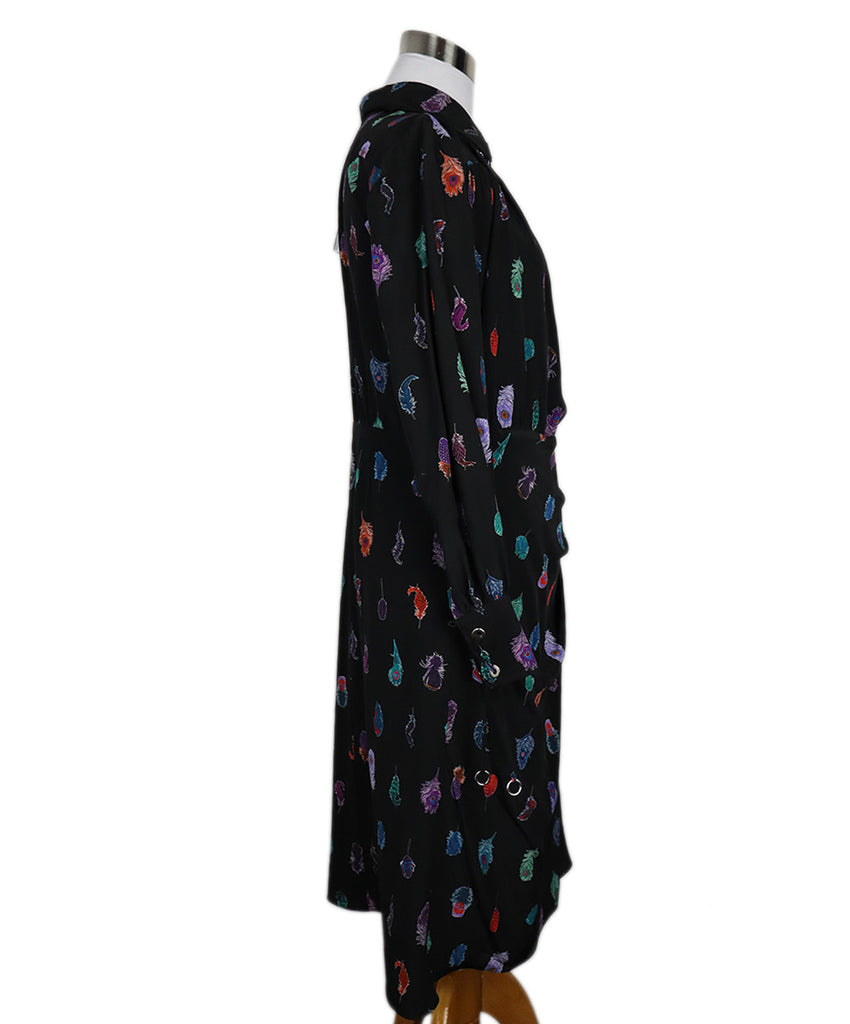 Altuzarra Black & Multicolor Print Silk Dress 1