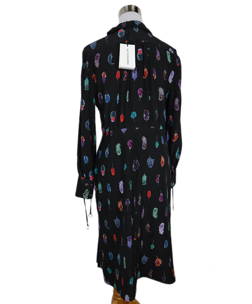 Altuzarra Black & Multicolor Print Silk Dress 2