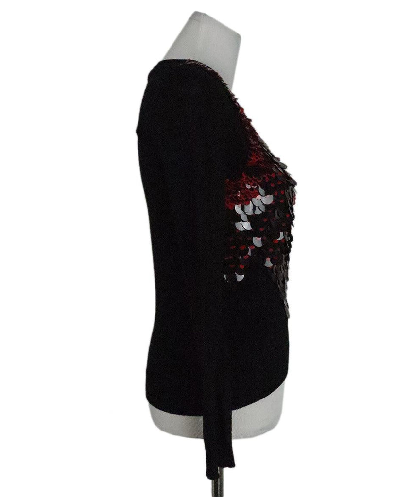 Altuzarra Black Wool & Red Sequins Sweater sz 2 - Michael's Consignment NYC