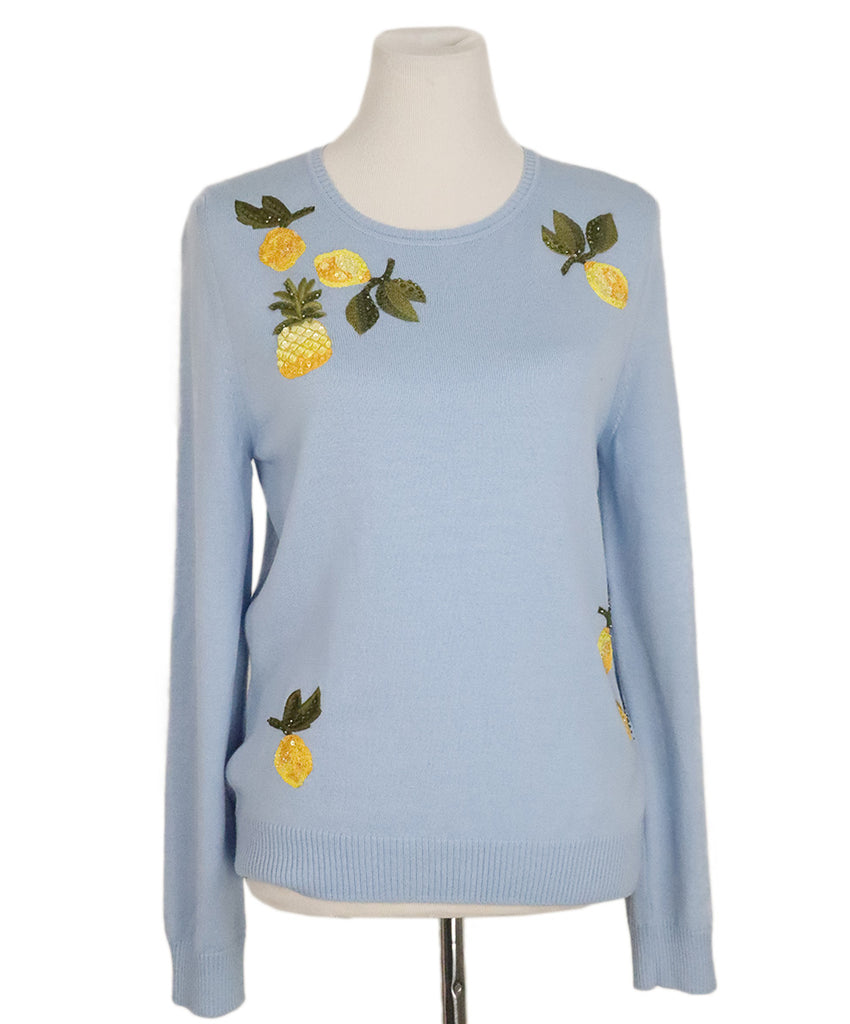 Altuzarra Blue Cotton Embroidery Sweater 