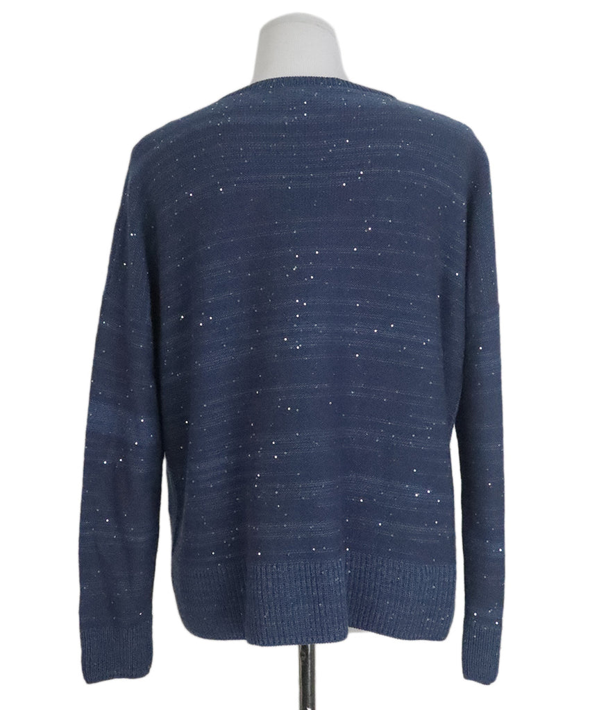Amina Rubinacci Blue Wool & Sequin Sweater 2
