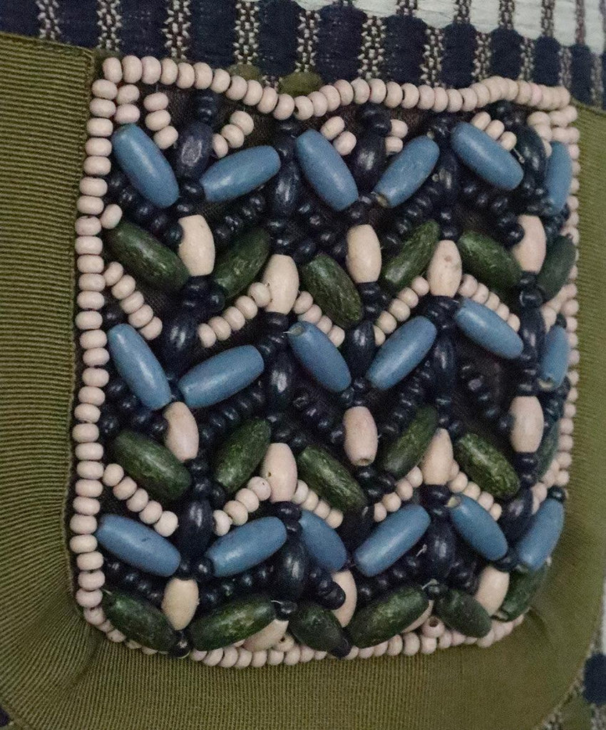 Andrew GN Blue & Green Beaded Dress sz 4 - Michael's Consignment NYC