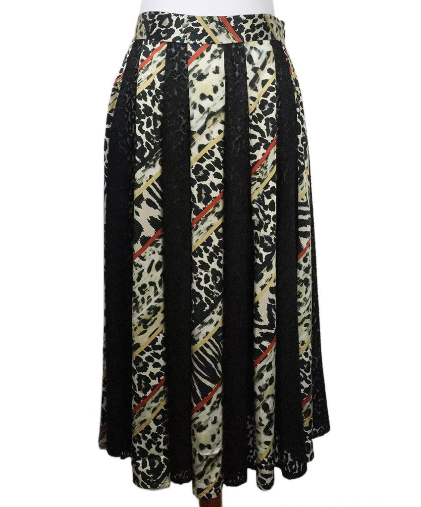 Anne Fontaine Animal Print Silk Skirt sz 6 - Michael's Consignment NYC
